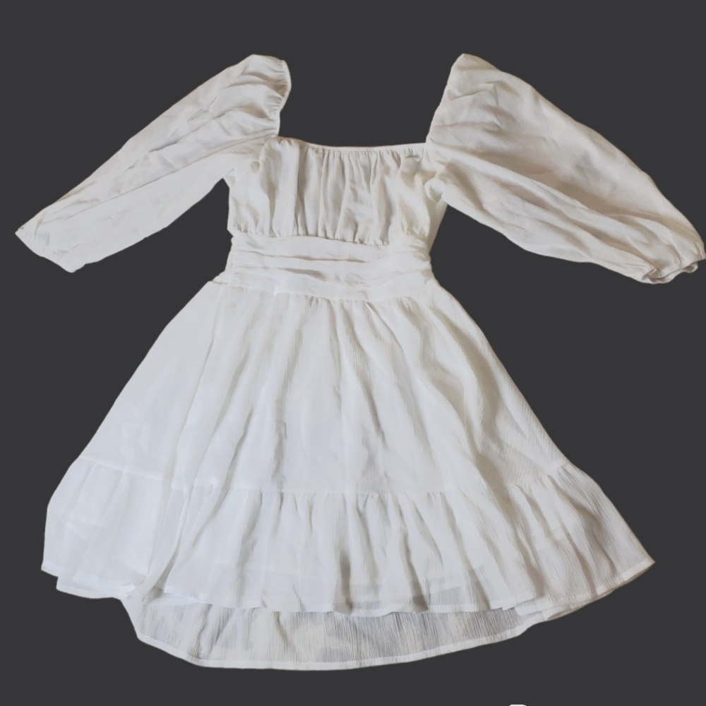 NWT, Exlura, Medium, white, cottage core dress